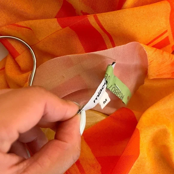 MIAOU | Sofia Dress In Stone Orange Size: Medium - Picture 8 of 8